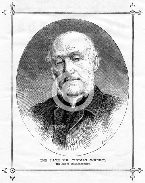 Thomas Wright, English prison philanthropist, 1875. Artist: Unknown