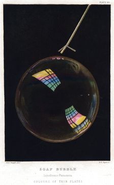 Thomas Young (1773-1829), Thin films illustrated by soap bubble, 1872. Creator: Unknown