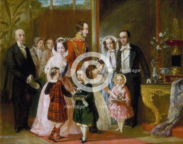 'Thomas Younghusband and his Family Meet Queen Victoria and her Family at Crystal Palace', c1854.   Artist: C Wells