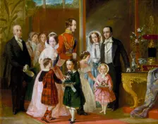 Thomas Younghusband and his Family Meet Queen Victoria and her Family at Crystal Palace c1854. Creator: C Wells