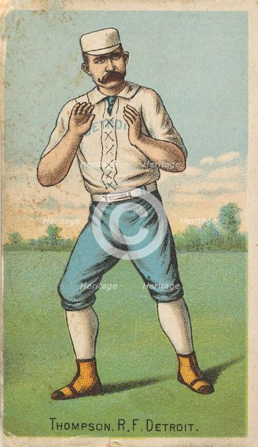Thompson, Right Field, Detroit, from "Gold Coin" Tobacco Issue, 1887. Creator: D Buchner & Co.