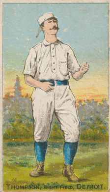 Thompson, Right Field, Detroit, from the Gold Coin series (N284) for Gold Coin Chewing Tob..., 1887. Creator: D Buchner & Co