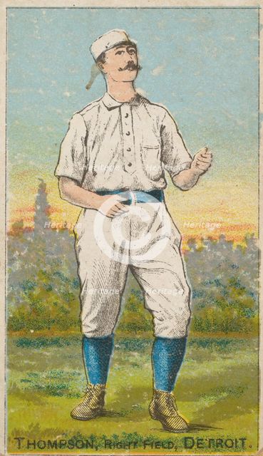 Thompson, Right Field, Detroit, from the Gold Coin series (N284) for Gold Coin Chewing Tob..., 1887. Creator: D Buchner & Co.
