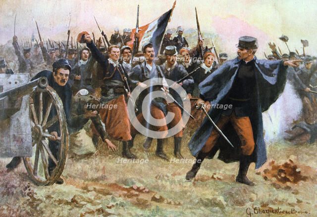 'Those of 1914: Facing the Barbarians', France, 1914.  Artist: Gaston Charpentier-Bosio