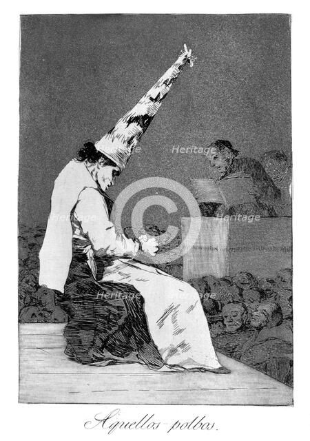 'Those specks of dust, Perrico the cripple', 1799. Artist: Francisco Goya