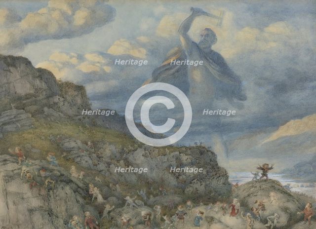 Thor and the Dwarves, 1878. Artist: Doyle, Richard (1824-1883)