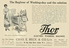 Thor: Electric Washing Machine - Chas E. Beck & Co. Ltd 1920. Creator: Unknown