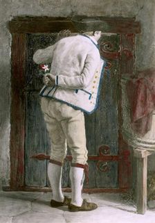 Thorn farmer on courtship, 1877. Creator: Jacob Kulle