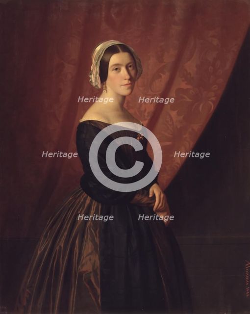 Thora Hunæus, née Garbrecht, the artist's wife, 1848. Creator: Andreas Herman Hunaeus.