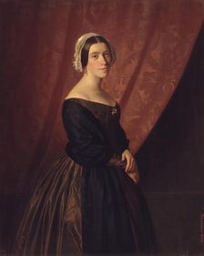 Thora Hunæus, née Garbrecht, the artist's wife, 1848. Creator: Andreas Herman Hunaeus