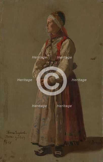 Thora Ingebretsdatter Gulsvig, 1848. Creator: Adolph Tidemand.