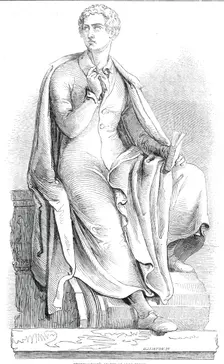 Thorwaldsen's statue of Lord Byron, 1845. Creator: W. J. Linton