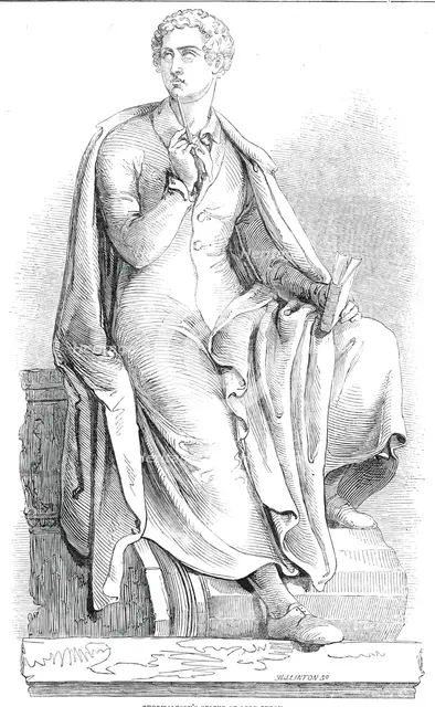Thorwaldsen's statue of Lord Byron, 1845. Creator: W. J. Linton.