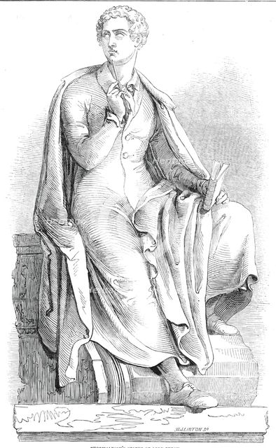 Thorwaldsen's statue of Lord Byron, 1845. Creator: W. J. Linton.