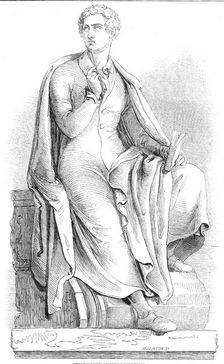 Thorwaldsen's statue of Lord Byron, 1845. Creator: W. J. Linton