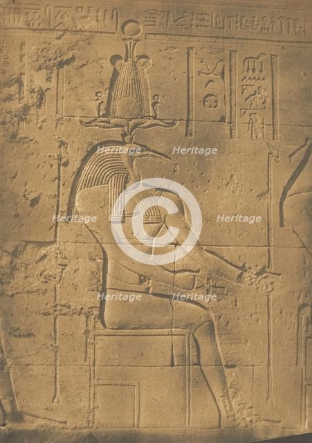 Thot Ibiocéphale (Dieu des Lettres) à Philae, April 1850. Creator: Maxime du Camp.