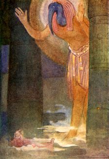 Thoth and the Chief Magician 1915. Creator: Evelyn Paul