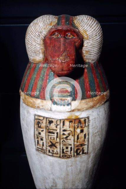 Thoth as Baboon, Canopic Jar, 22nd Dynasty, c1550BC-1069 BC. Artist: Unknown.
