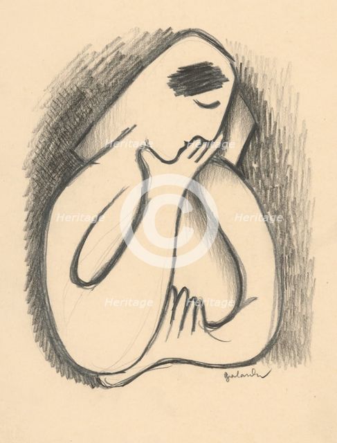 Thoughtful, 1937-1938. Creator: Mikulas Galanda.
