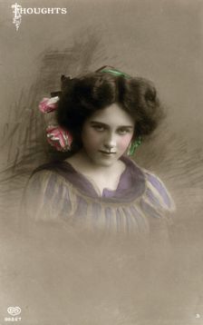 Thoughts c1890-1910(?).Artist: Schwerdffeger & Co