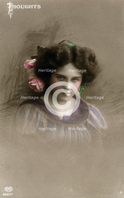 'Thoughts', c1890-1910(?).Artist: Schwerdffeger & Co