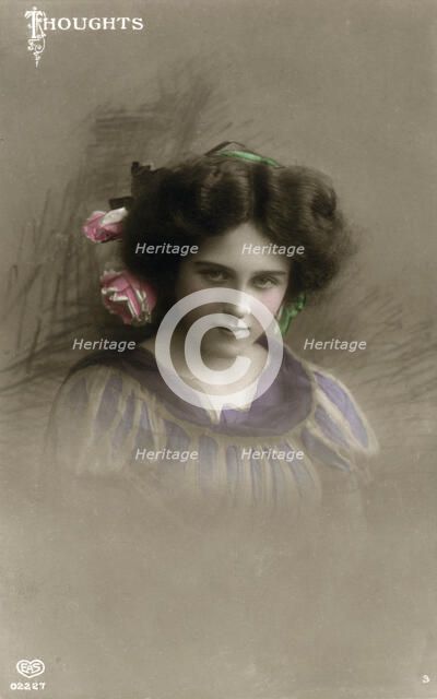 'Thoughts', c1890-1910(?).Artist: Schwerdffeger & Co