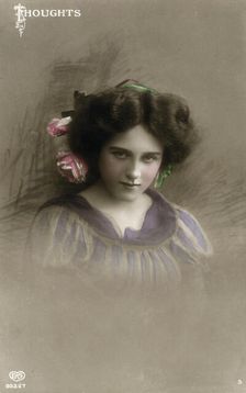 Thoughts c1890-1910(?).Artist: Schwerdffeger & Co