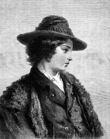"Thoughts of Home," by Guido Bach, 1870. Creator: Unknown