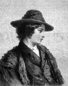 "Thoughts of Home," by Guido Bach, 1870. Creator: Unknown