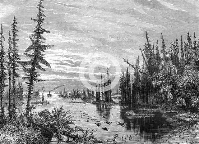 Thousand Islands region, Ontario, Canada, 19th century.Artist: Paul Huet