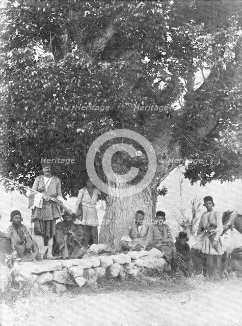 Threateners of Teheran: men who may capture the Shah - a Bakhtiari village, 1909. Creator: Unknown.