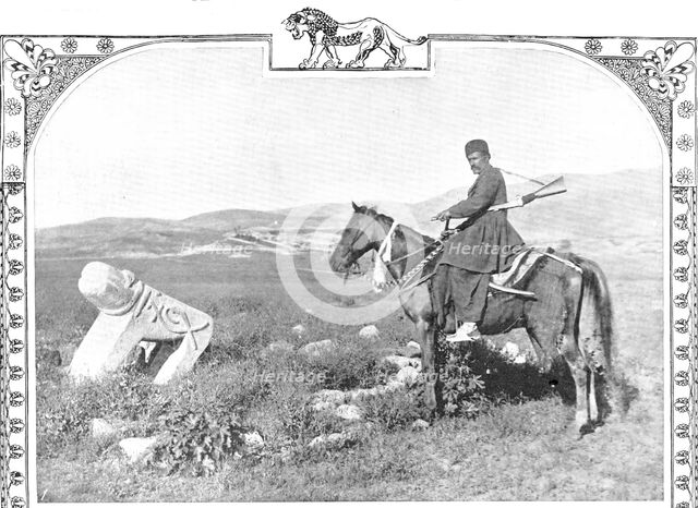 Threateners of Teheran: men who may capture the Shah - a mounted Bakhtiari, 1909. Creator: Unknown.