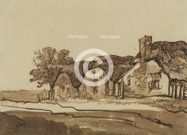 Three cottages by a road,  c.1640. Creator: Rembrandt Harmensz van Rijn.