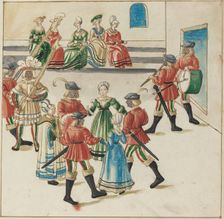Three Couples in a Circle Dance, c. 1515. Creator: Unknown