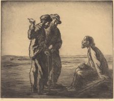 Three Companions (Les trois compagnons), 1912. Creator: Theophile Alexandre Steinlen