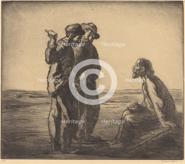 Three Companions (Les trois compagnons), 1912. Creator: Theophile Alexandre Steinlen.