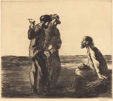 Three Companions (Les trois compagnons), 1912. Creator: Theophile Alexandre Steinlen