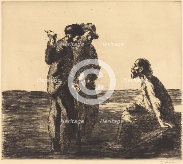 Three Companions (Les trois compagnons), 1912. Creator: Theophile Alexandre Steinlen.