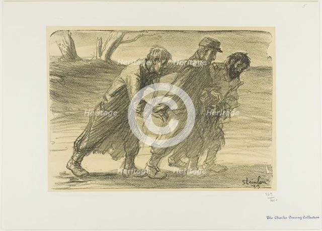 Three Comrades, 1915. Creator: Theophile Alexandre Steinlen.