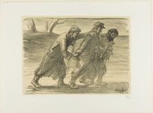 Three Comrades, plate five from Actualités, 1915. Creator: Theophile Alexandre Steinlen