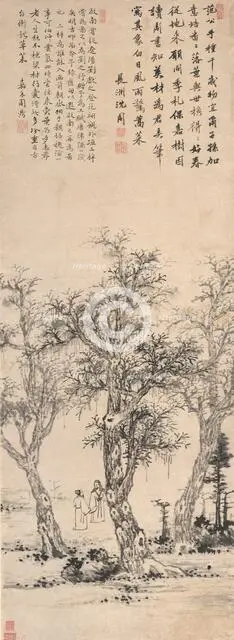 Three Catalpa Trees, about 1481. Creator: Shen Zhou.