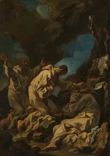 Three Camaldolese Monks in Ecstatic Prayer, 1710-1740. Creator: Alessandro Magnasco