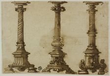 Three Candelabra, 1550/1621. Creator: Giovanni Battista Montano