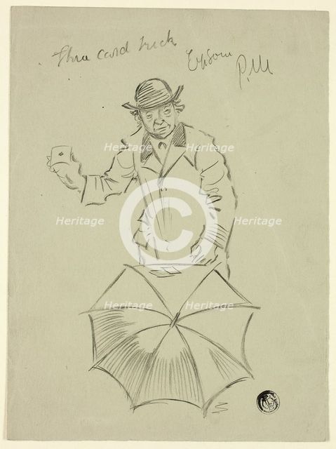 Three Card Trick, Epsom, n.d. Creator: Philip William May.