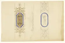 Three central motifs of pilasters, c.1835-c.1860. Creator: Workshop of Franz Jakob Kreuter