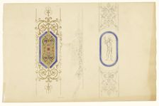 Three central motifs of pilasters, c.1835-c.1860. Creator: Workshop of Franz Jakob Kreuter