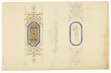 Three central motifs of pilasters, c.1835-c.1860. Creator: Workshop of Franz Jakob Kreuter