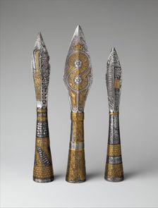 Three Ceremonial Arrowheads, Bohemian, probably Prague, ca. 1437-39. Creator: Unknown