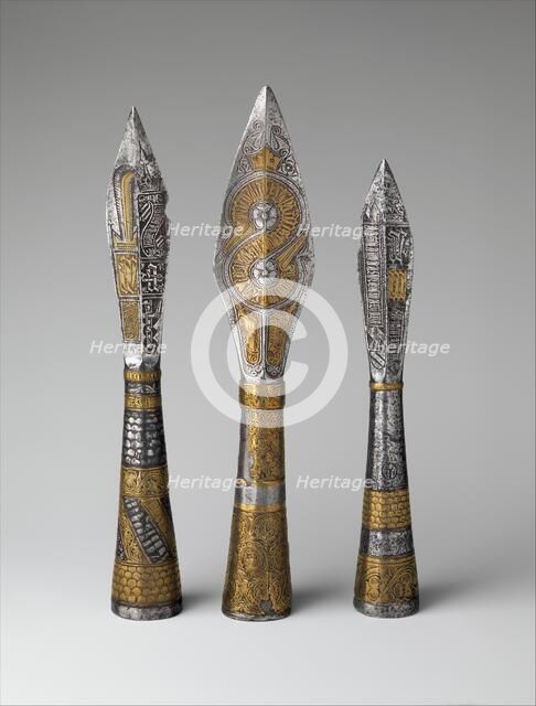 Three Ceremonial Arrowheads, Bohemian, probably Prague, ca. 1437-39. Creator: Unknown.