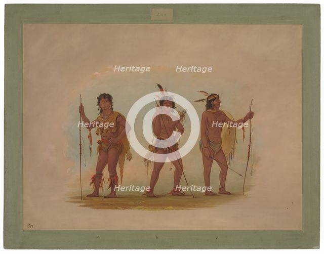 Three Chaymas Men, 1854/1869. Creator: George Catlin.
